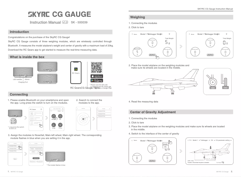 Page 1 de la notice Manuel utilisateur SkyRC CGG-020