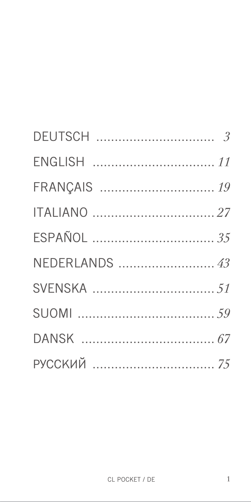 Página 1 del manual Manual de usuario Swarovski CL Pocket 10x25 B