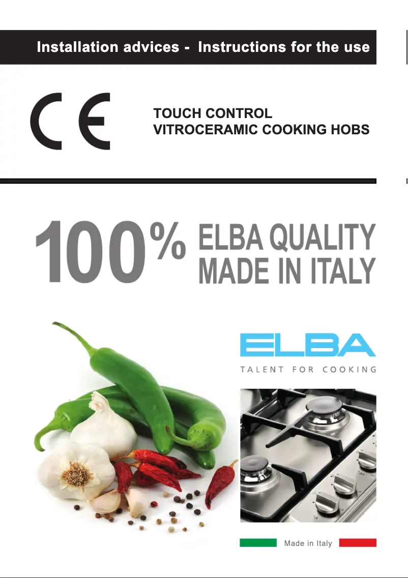 Page n°1 - Manuel utilisateur Elba Elio EVC 906 XF