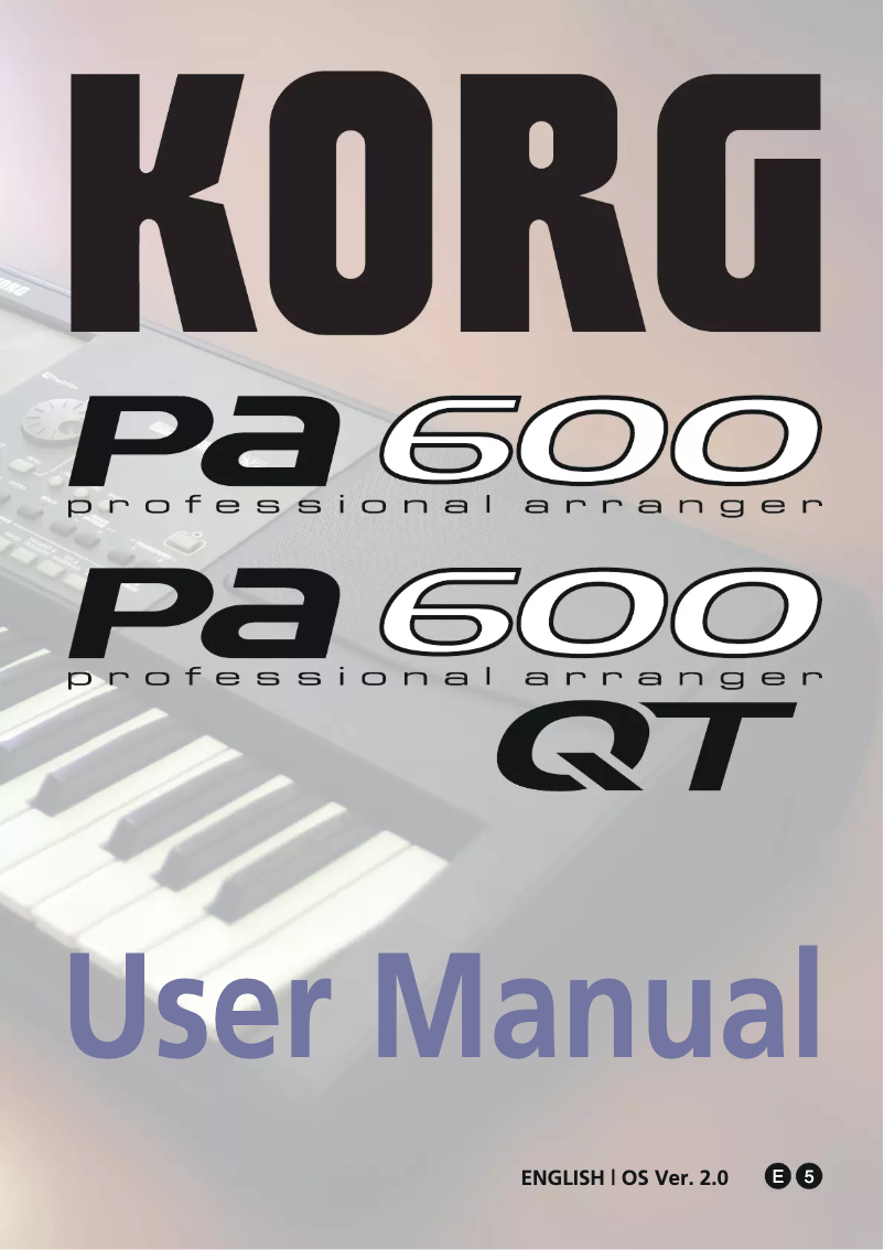 Page 1 de la notice Manuel utilisateur Korg Pa600 Musikant