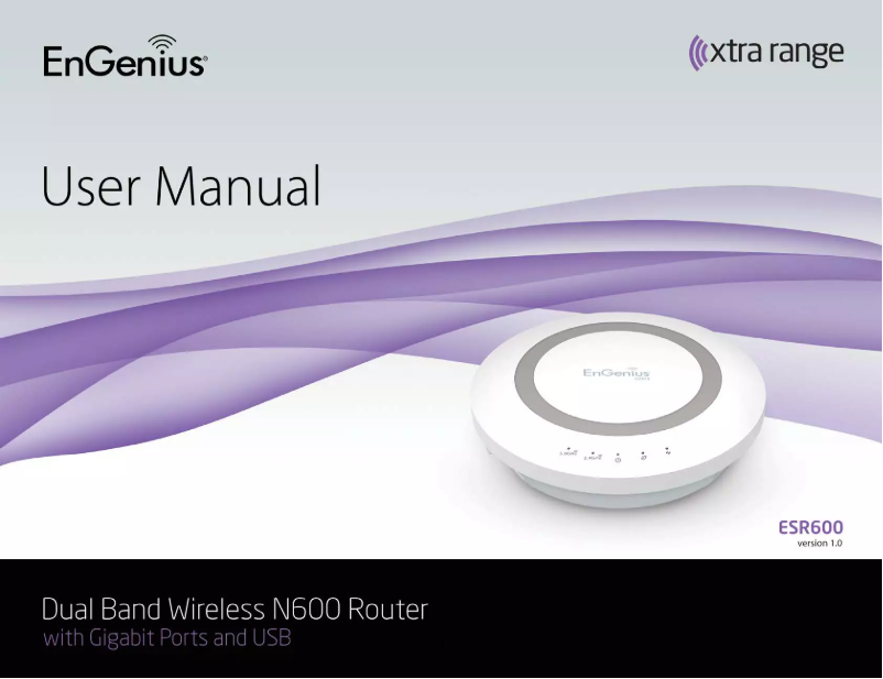 Page 1 de la notice Manuel utilisateur EnGenius ESR600