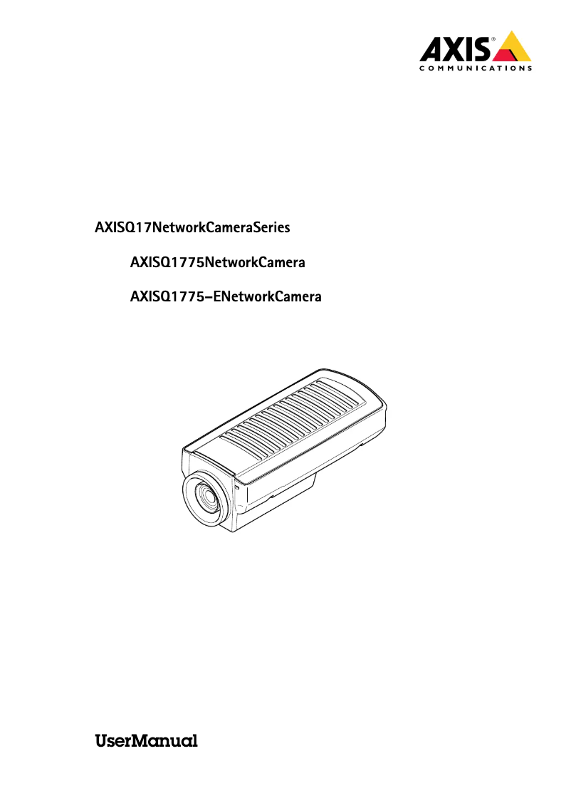Page 1 de la notice Manuel utilisateur Axis Q1775