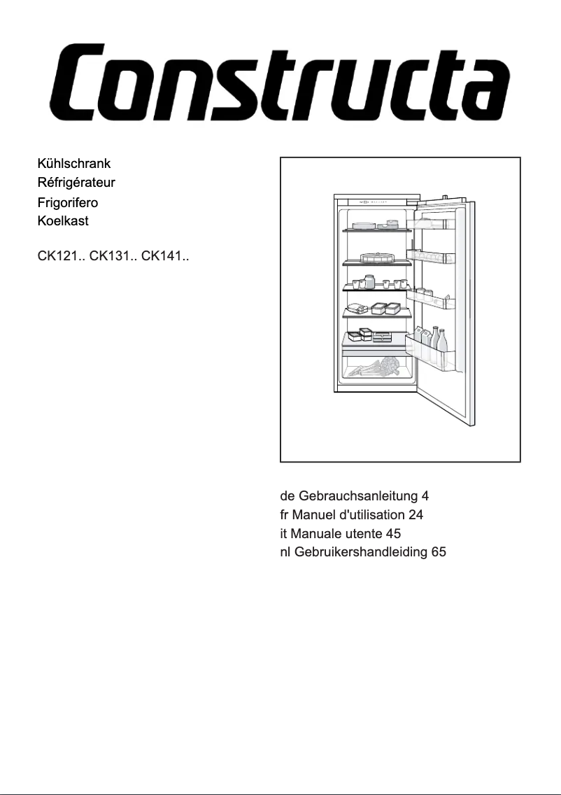 Image de la première page du manuel de l'appareil CK121EFE0