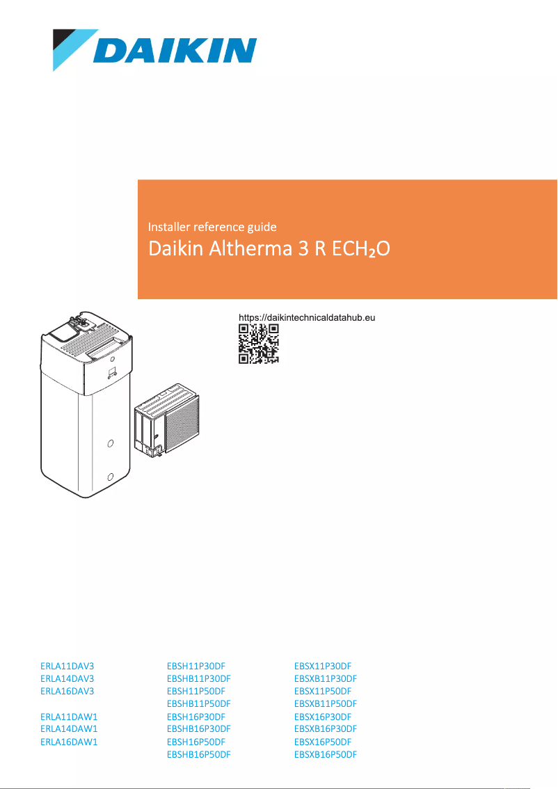 Page n°1 - Guide d'installation Daikin EBSHB16P50DF