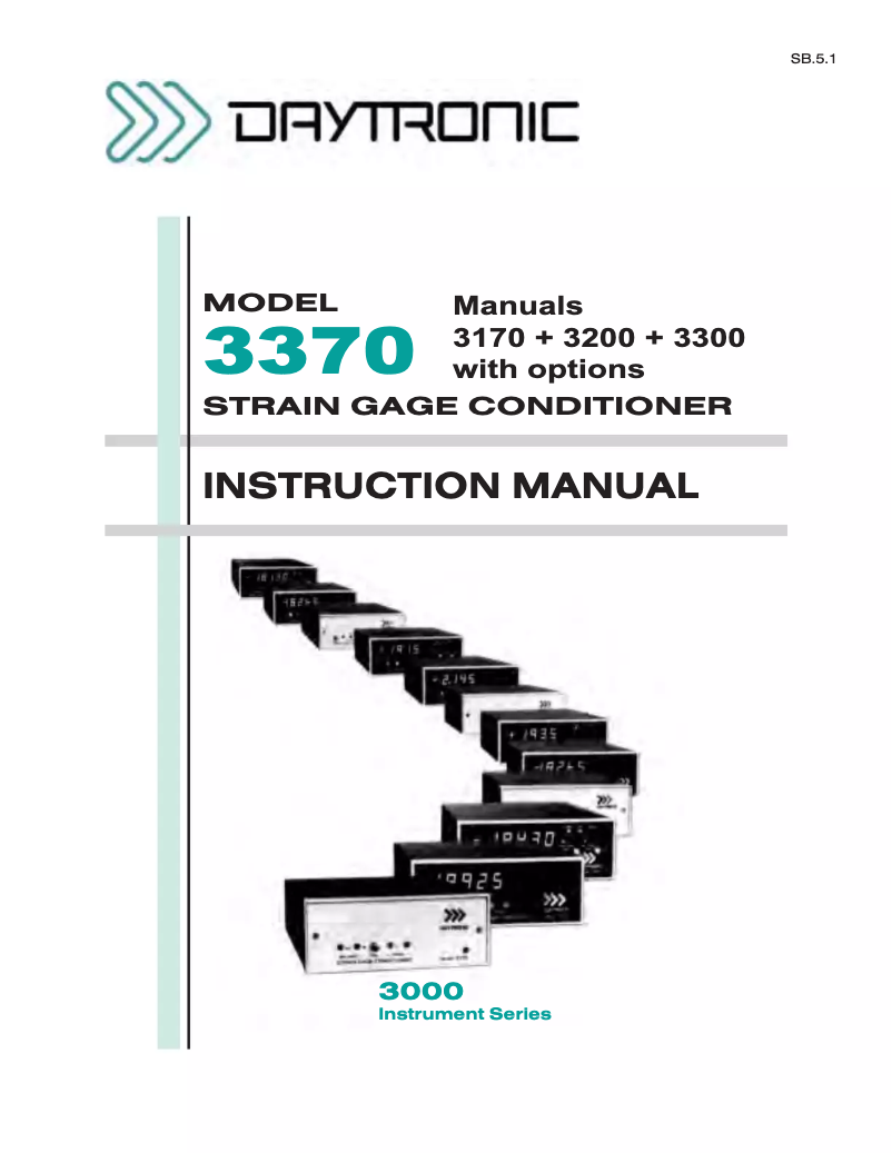 Page 1 de la notice Manuel utilisateur Daytronic 3370CF