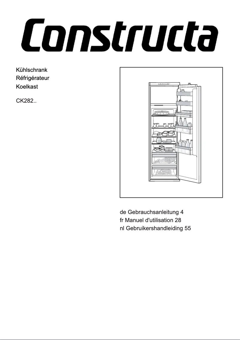 Page 1 de la notice Manuel utilisateur Constructa CK282NSE0