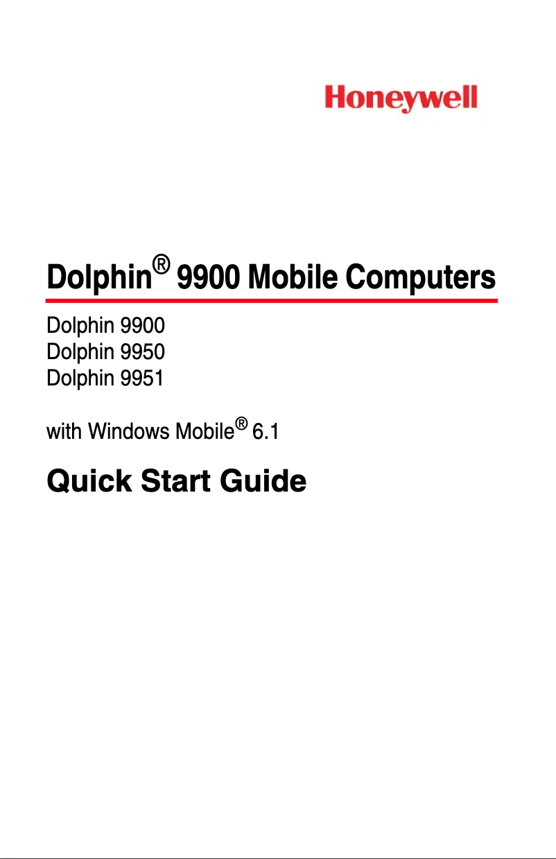 Page n°1 - Manuel utilisateur Honeywell Dolphin 9951