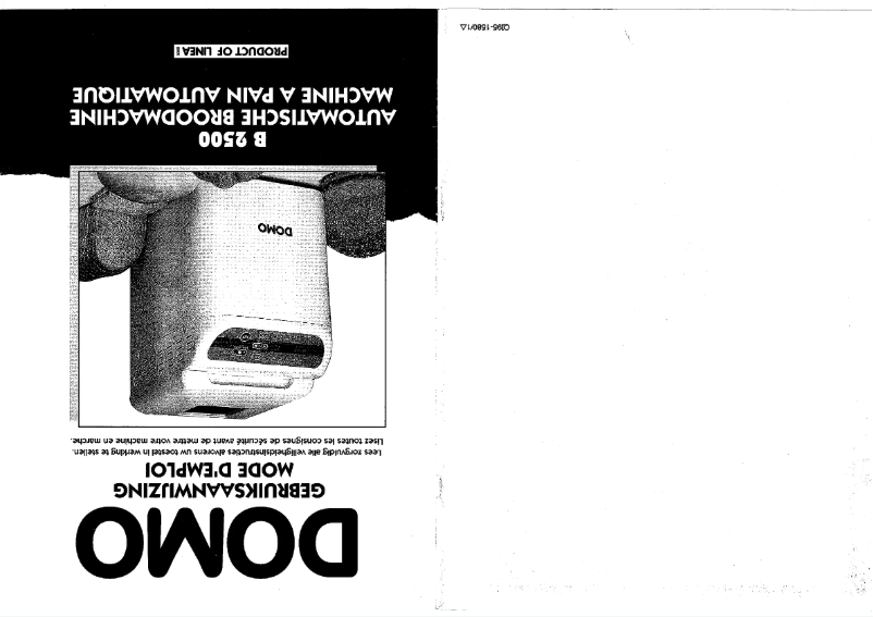 Image de la première page du manuel de l'appareil B2500