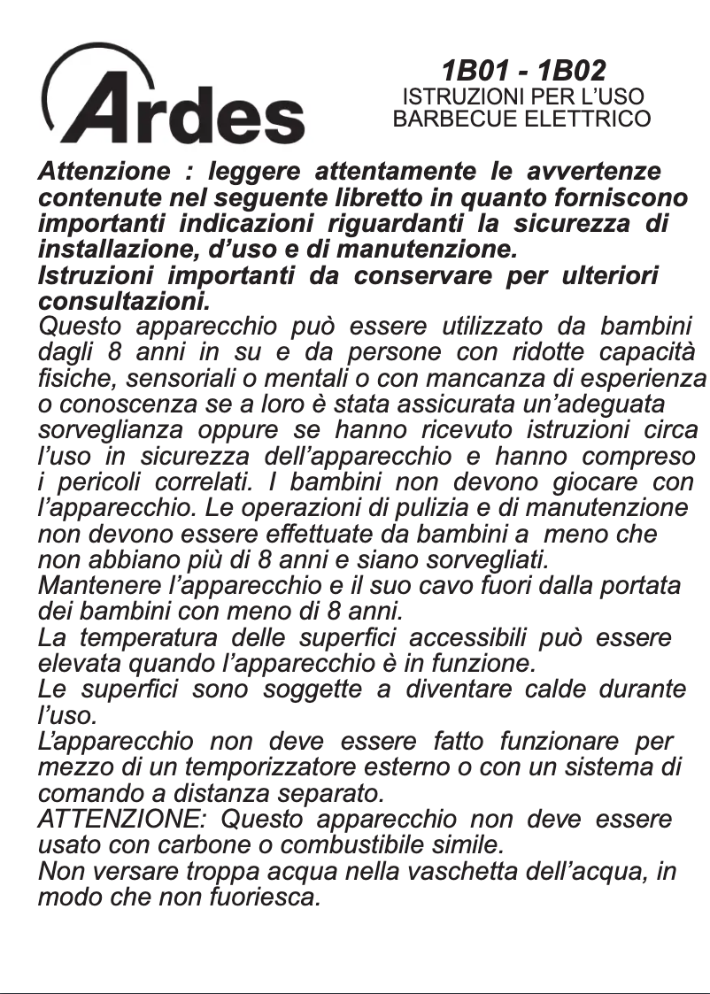 Página 1 del manual Manual de usuario Ardes AR1B02