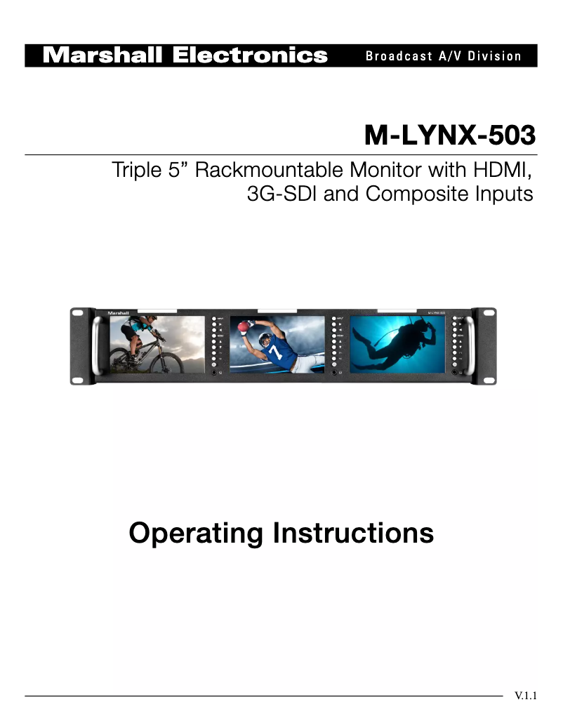 Image de la première page du manuel de l'appareil M-LYNX-503