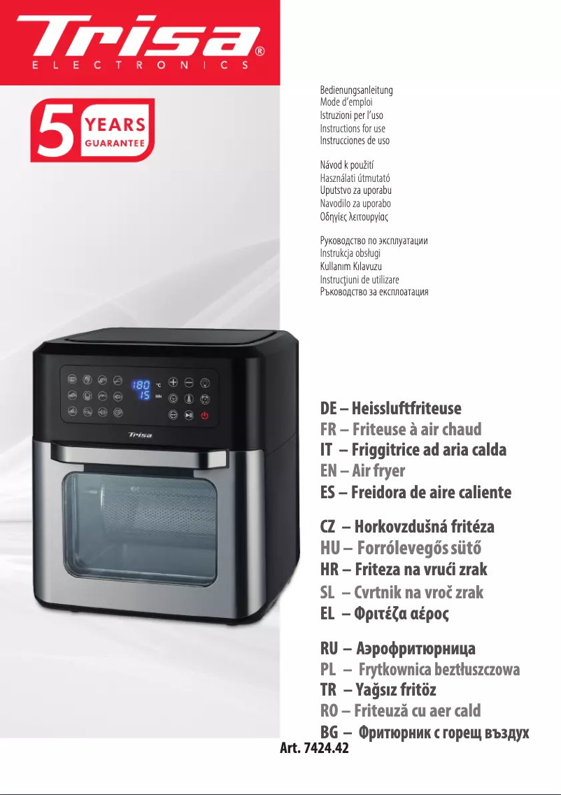 Page 1 de la notice Manuel utilisateur Trisa Crisp Master 7424.4245