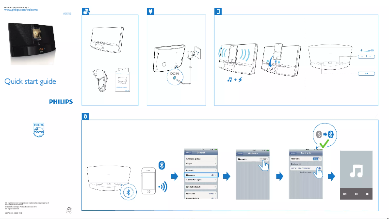 Página 1 del manual Guía de inicio rápido Philips AD752