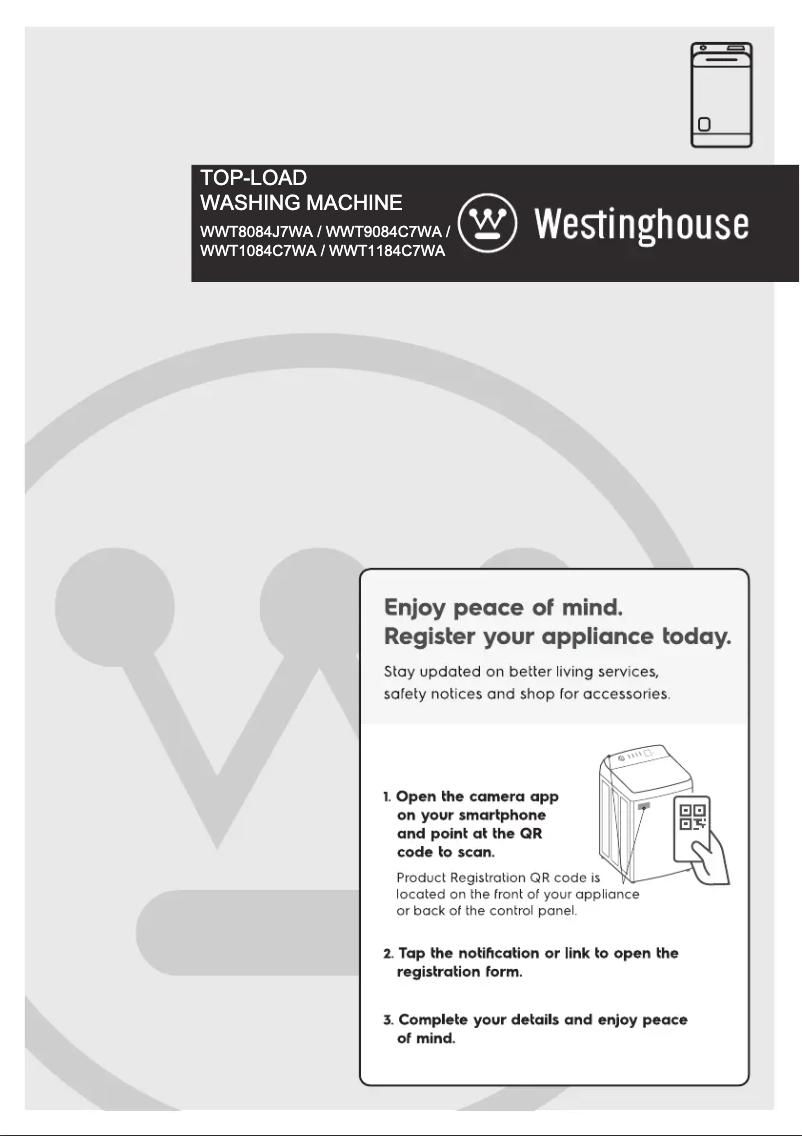Image de la première page du manuel de l'appareil WWT1184C7WA