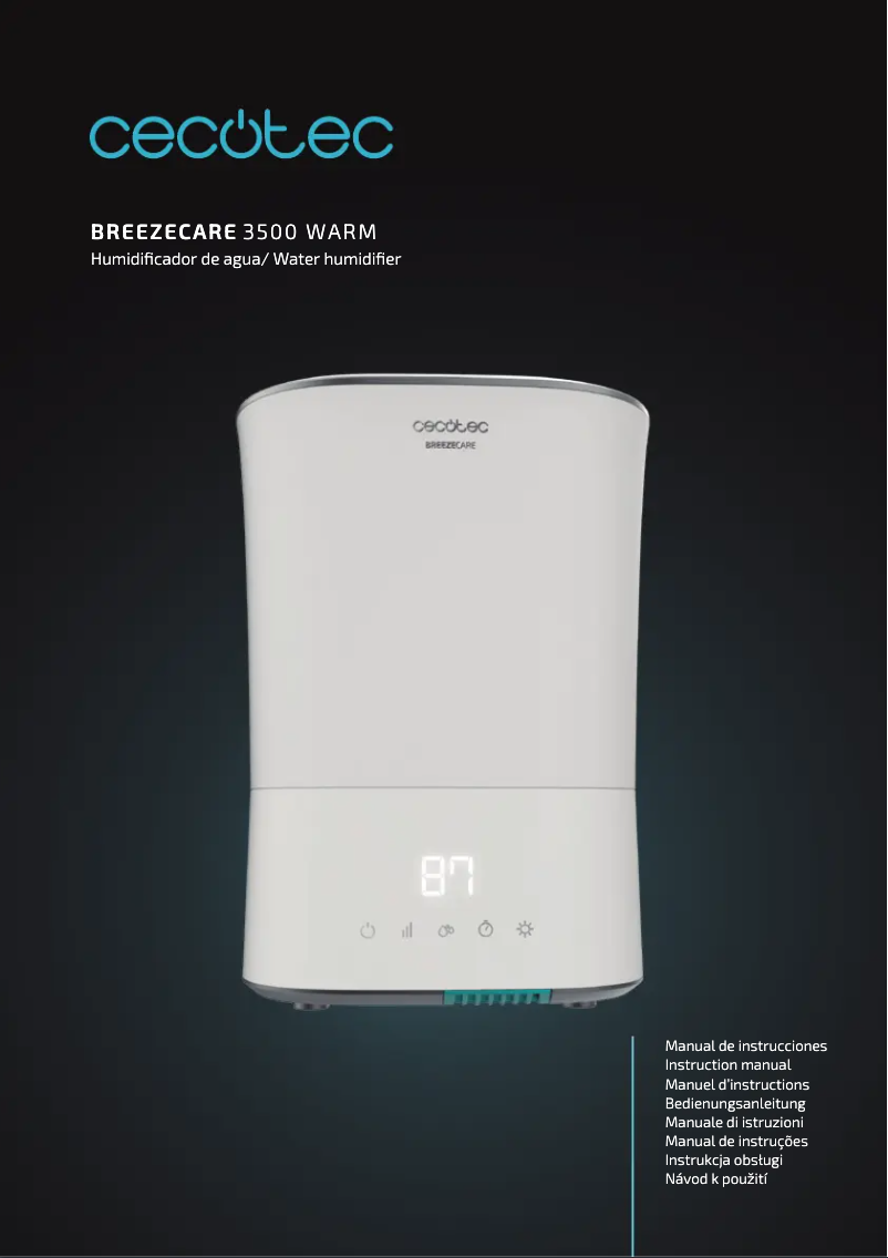 Page 1 de la notice Manuel utilisateur Cecotec BreezeCare 3500 Warm