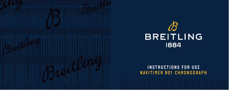 Page n°1 - Manuel utilisateur Breitling Navitimer B01 Chronograph 41