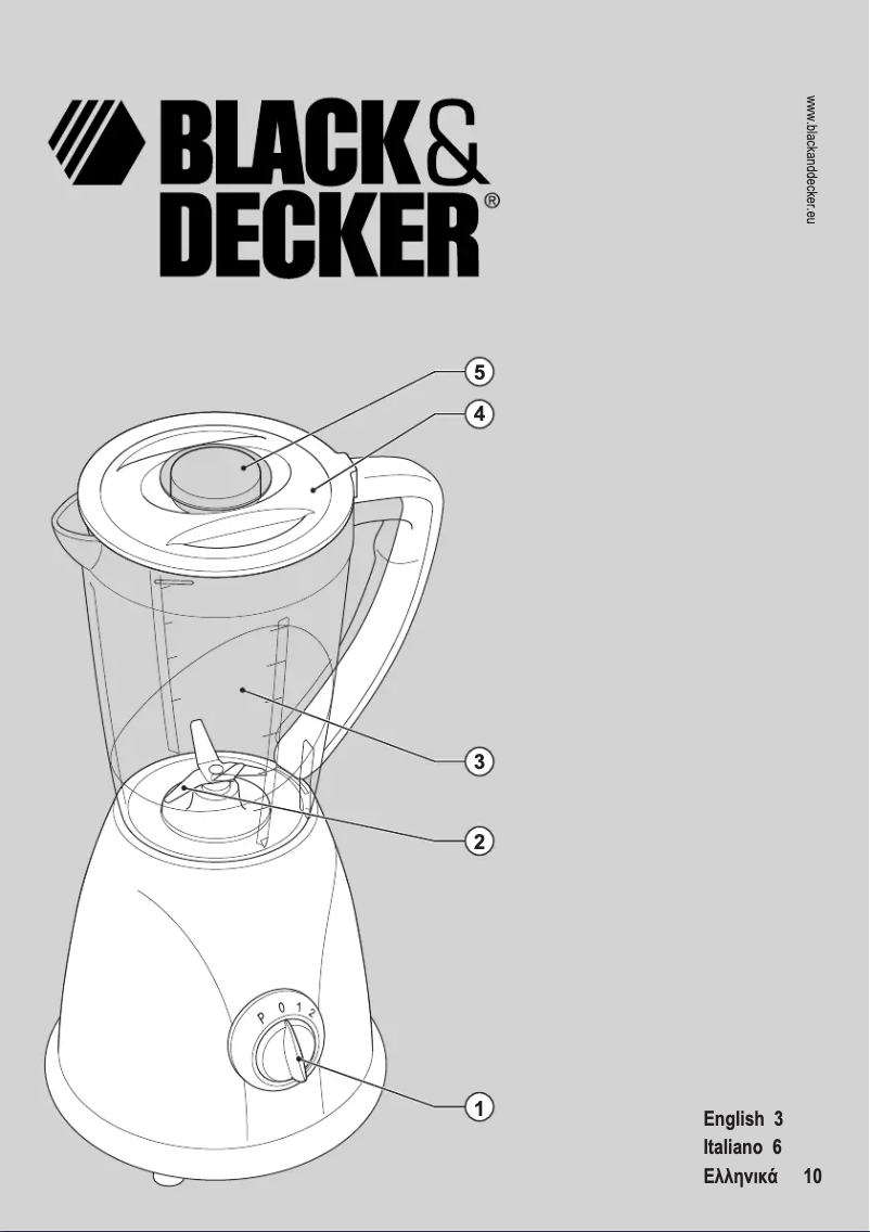 Page n°1 - Manuel utilisateur Black & Decker BL355