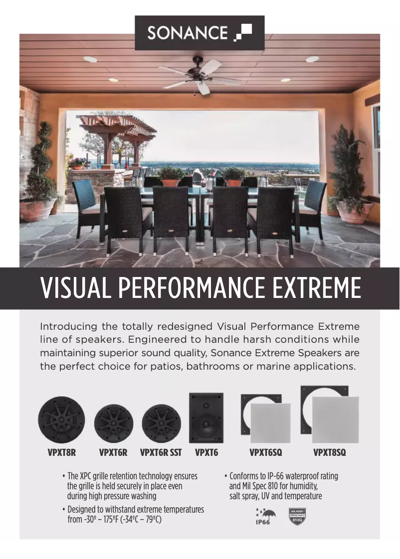 Page 1 de la notice Brochure Sonance Visual Performance Extreme VPXT6
