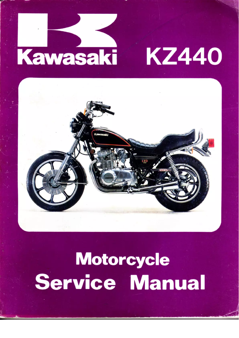 Page 1 de la notice Manuel utilisateur Kawasaki KZ440 (1980)