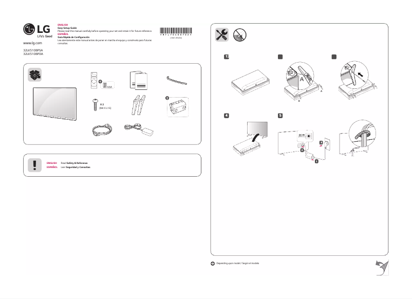 Image de la première page du manuel de l'appareil 32LK510BPDA