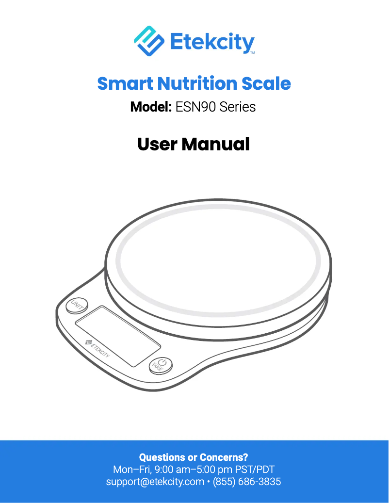 Página 1 del manual Manual de usuario Etekcity ESN90