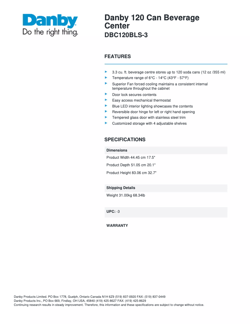 Image de la première page du manuel de l'appareil DBC120BLS-3