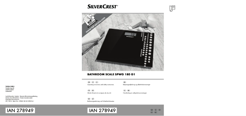 Page n°1 - Manuel utilisateur SilverCrest SPW 180 E1