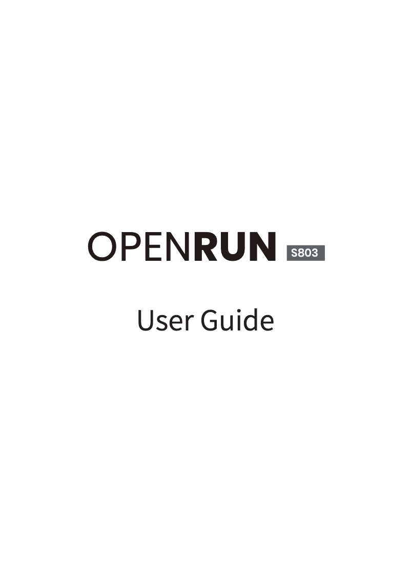 Page n°1 - Manuel utilisateur Shokz OpenRun S803
