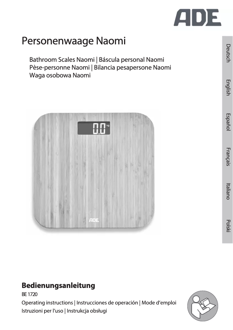 Page n°1 - Manuel utilisateur ADE Naomi BE 1720