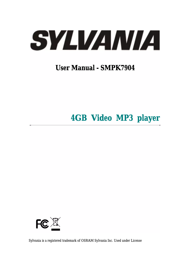 Image de la première page du manuel de l'appareil SMPK7904