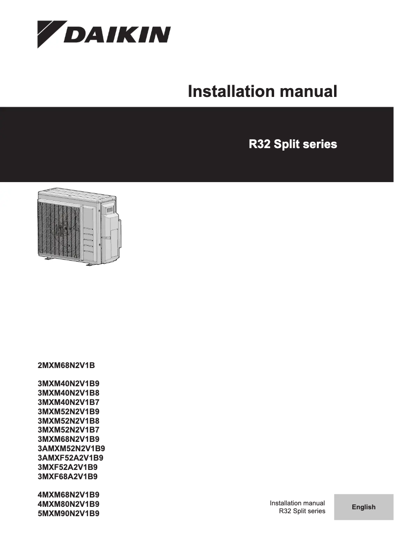 Page 1 de la notice Manuel utilisateur Daikin 2MXM68N