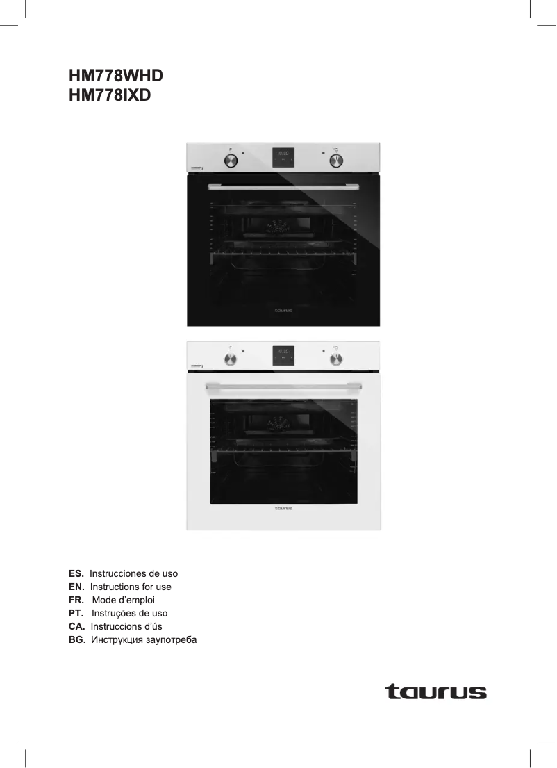 Page 1 de la notice Manuel utilisateur Taurus HM778IXD
