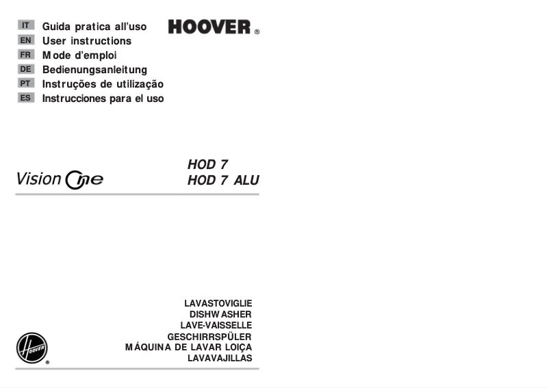 Page 1 de la notice Manuel utilisateur Hoover HOD 7X-86 S