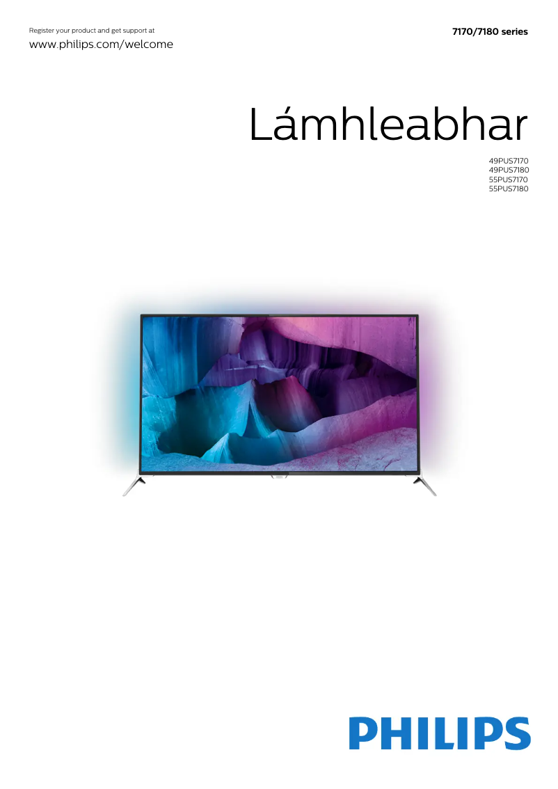 Image de la première page du manuel de l'appareil 49PUS7180