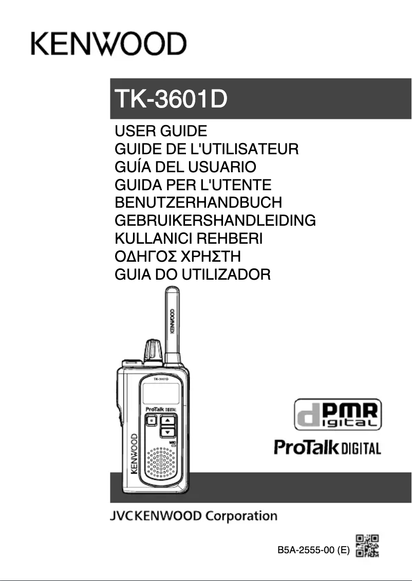 Page n°1 - Manuel utilisateur Kenwood TK-3601DE