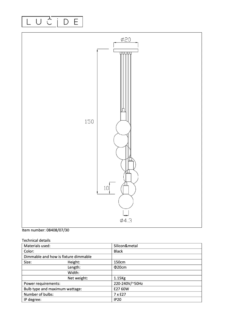 Page n°1 - Manuel utilisateur Lucide Fix multiple 08408/07/30
