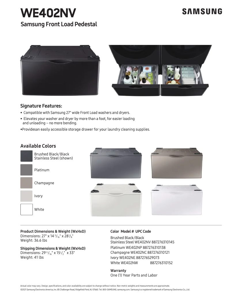 Image de la première page du manuel de l'appareil WE402NE