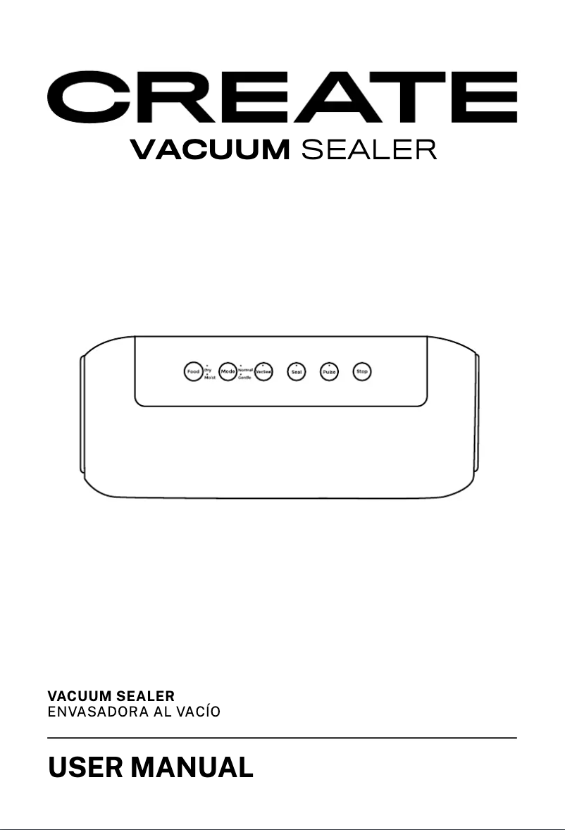 Image de la première page du manuel de l'appareil VACUUM SEALER