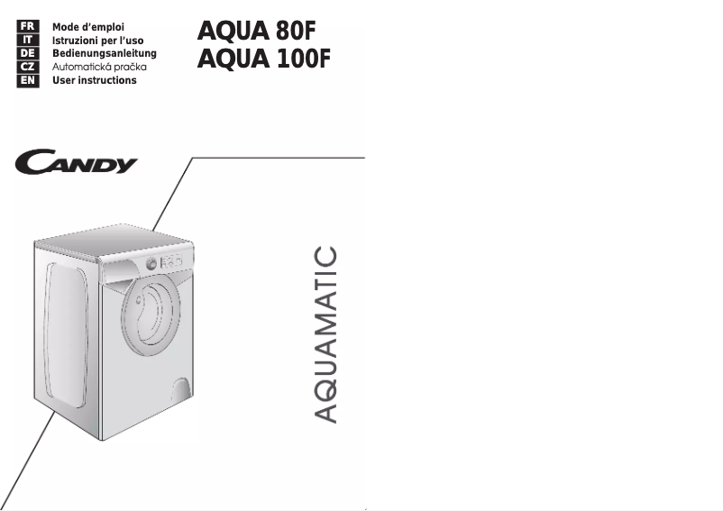 Image de la première page du manuel de l'appareil AQUA 80F