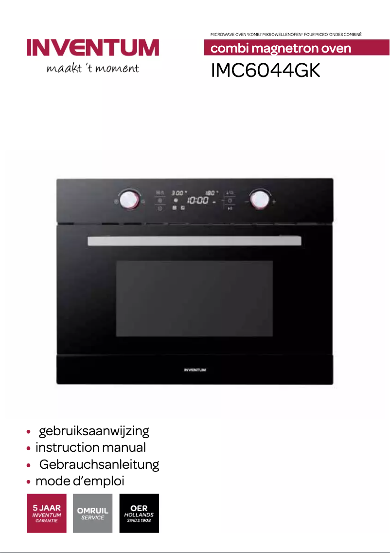 Page 1 de la notice Manuel utilisateur Inventum IMC6044GK
