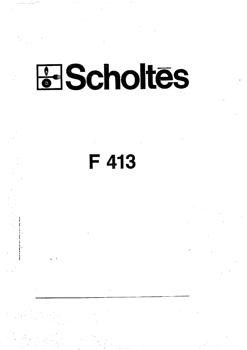 Image de la première page du manuel de l'appareil F 413