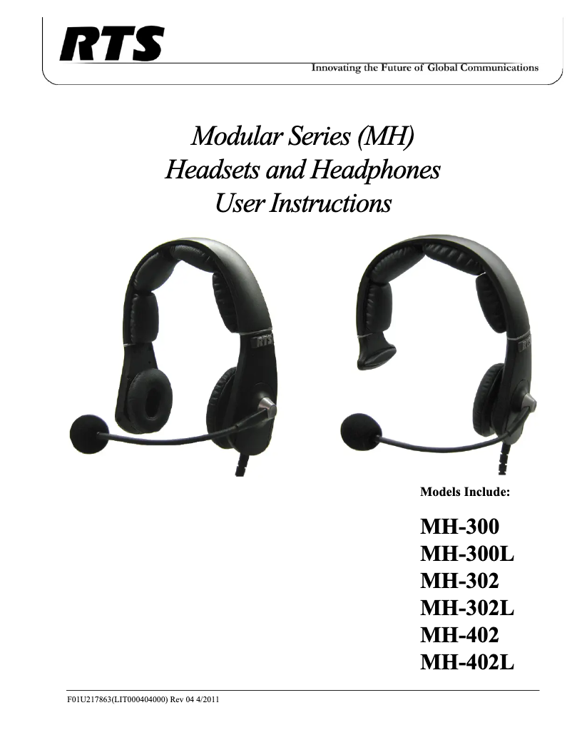 Image de la première page du manuel de l'appareil MH-302