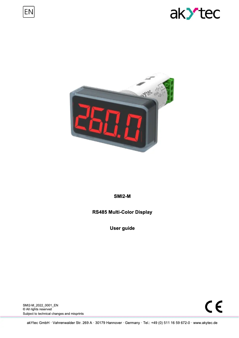 Image de la première page du manuel de l'appareil SMI2-M