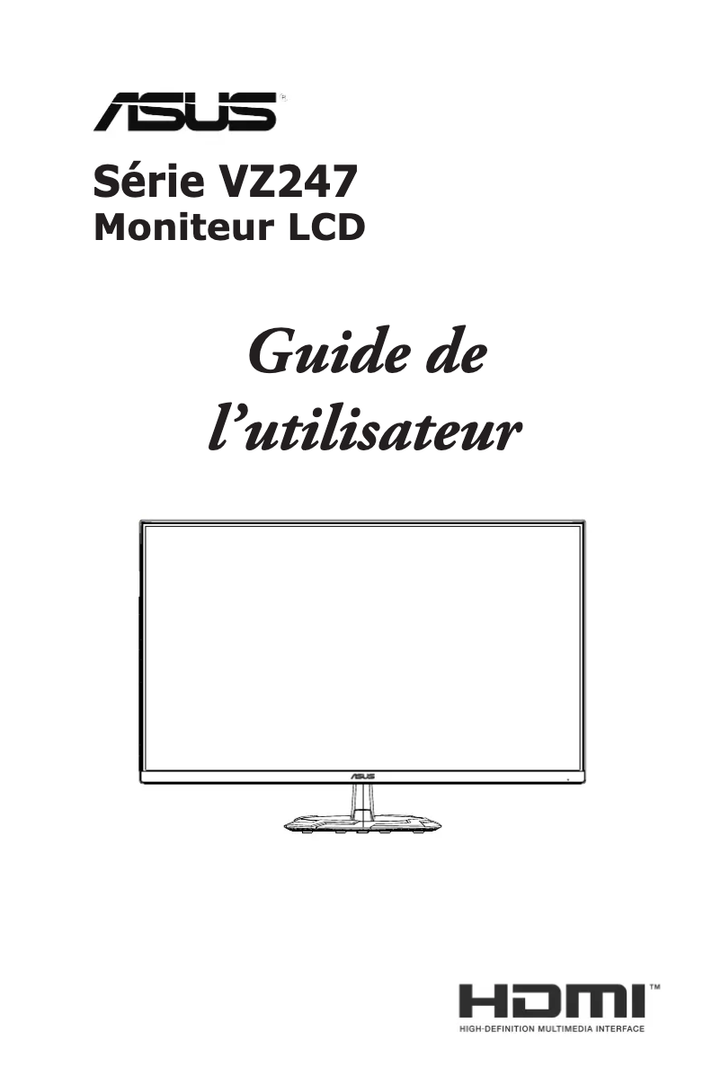 Page n°1 - Manuel utilisateur Asus VZ247HEG1R