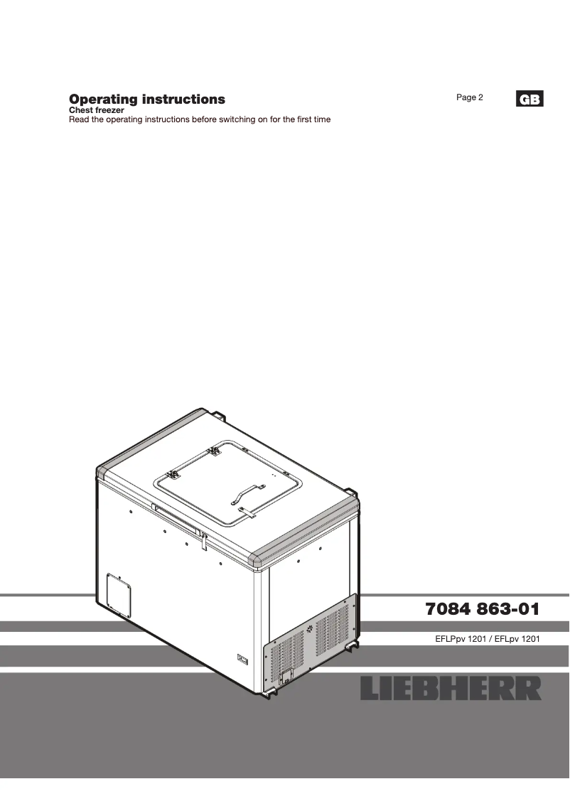 Page 1 de la notice Manuel utilisateur Liebherr eflppv-1201