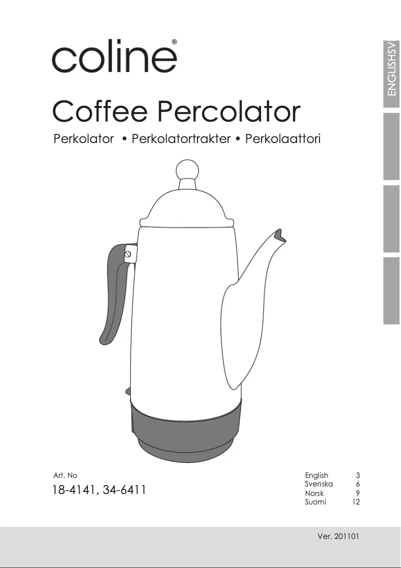 Page 1 de la notice Manuel utilisateur Coline 34-641