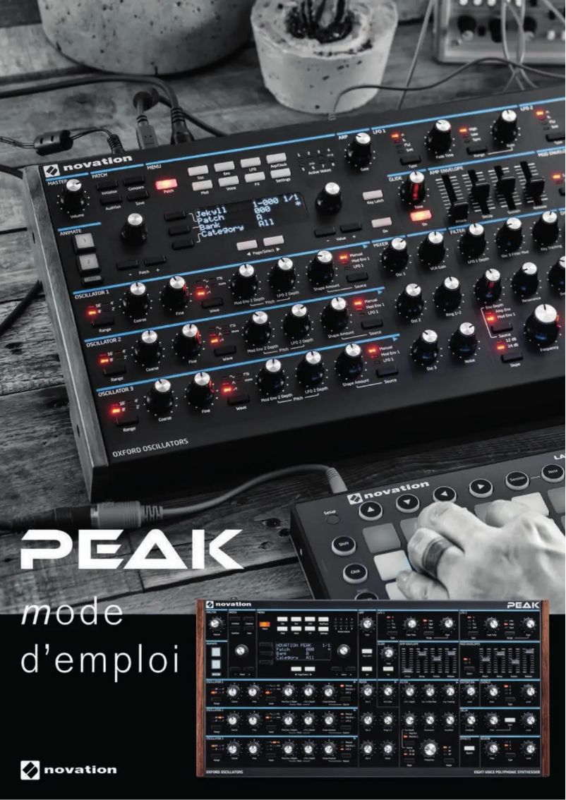 Página 1 del manual Manual de usuario Novation Peak