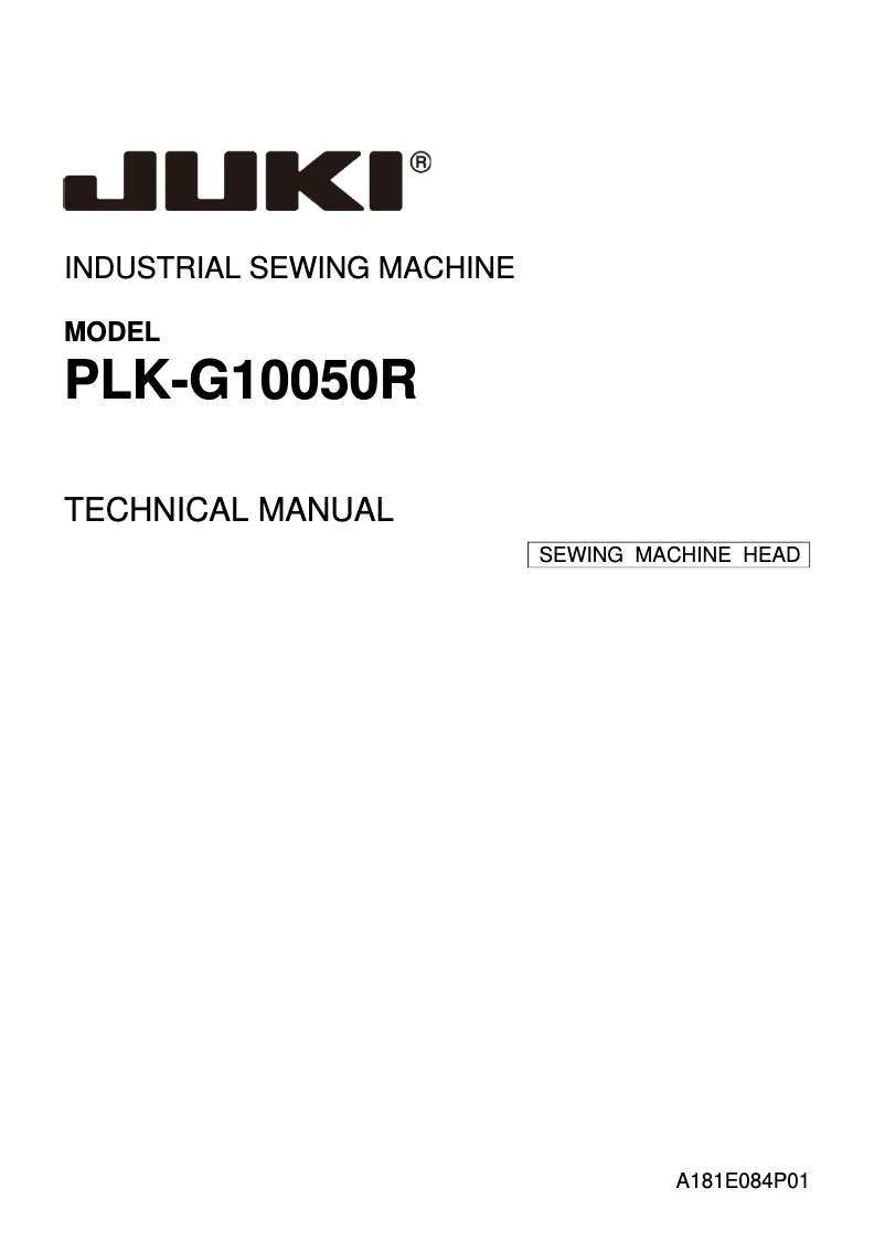 Image de la première page du manuel de l'appareil PLK-G10050R