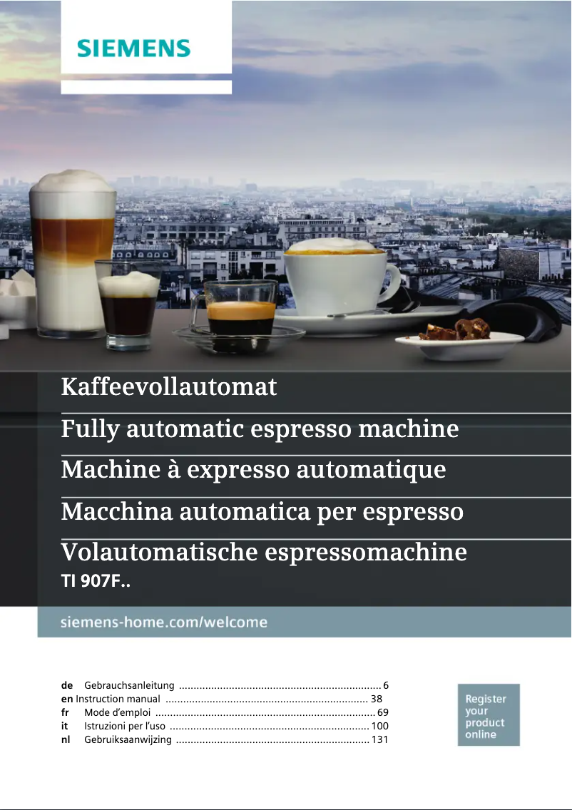 Page n°1 - Manuel utilisateur Siemens TI907F01DE