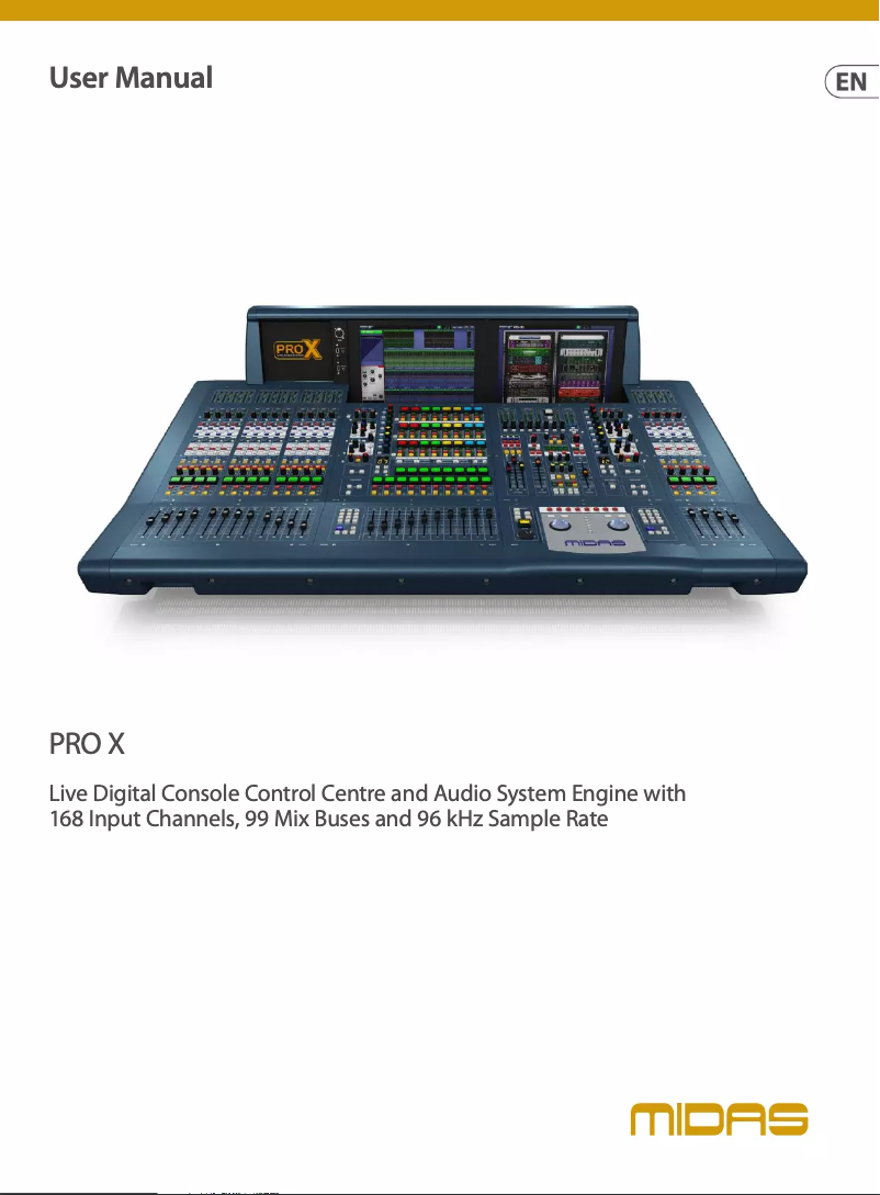 Image de la première page du manuel de l'appareil PRO X