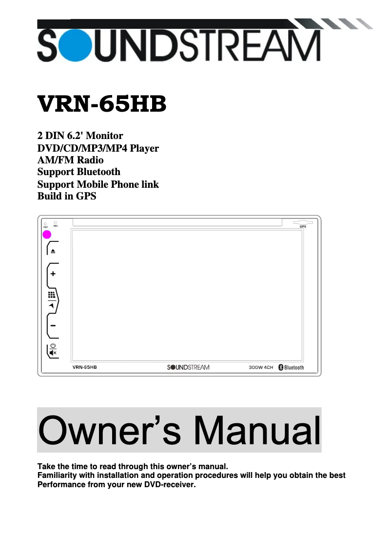 Image de la première page du manuel de l'appareil VRN-65HB